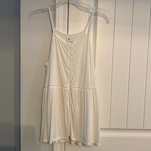 White Flowy tank from american Eagle.